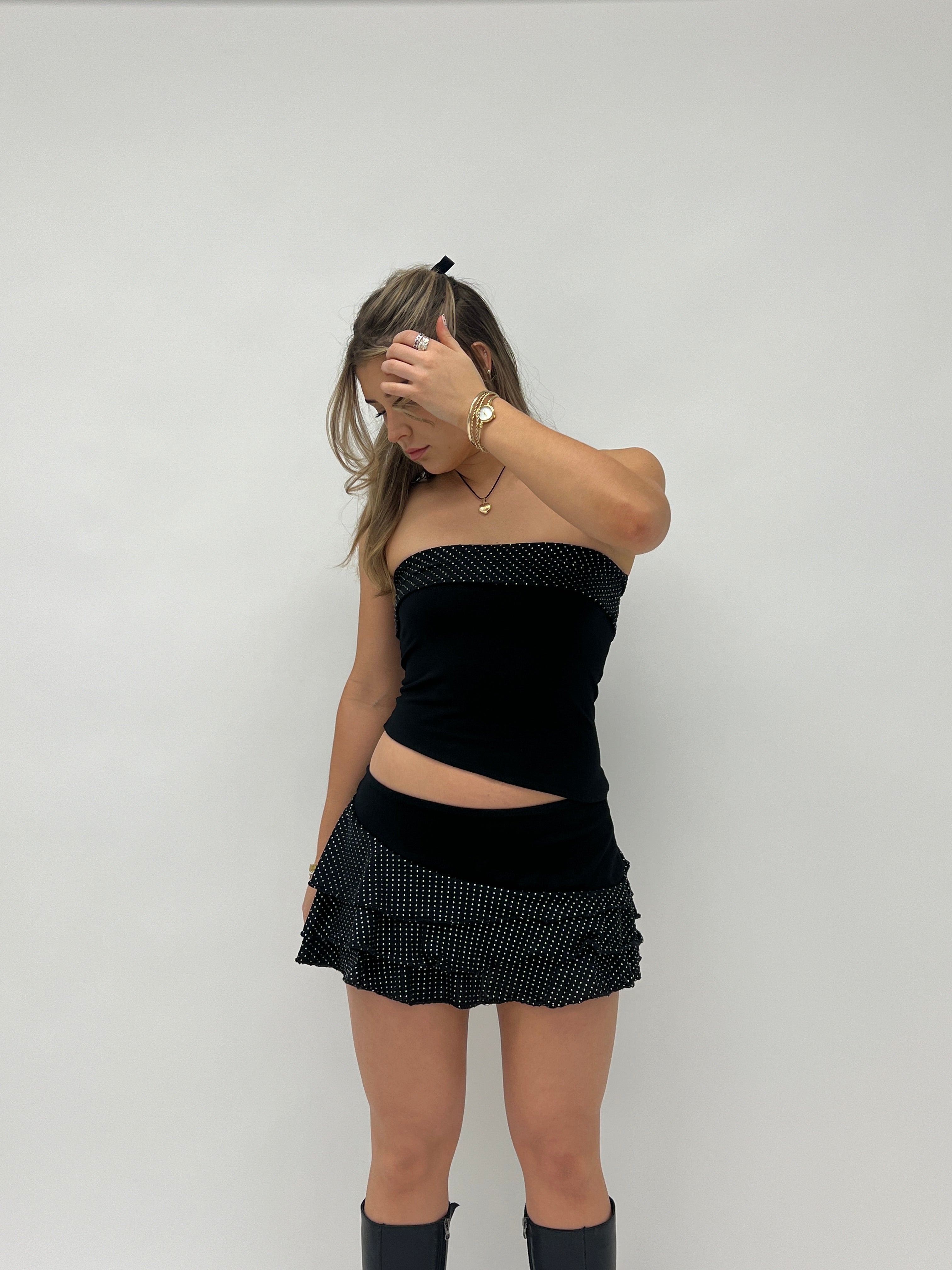 Silver Belle Mini Skirt