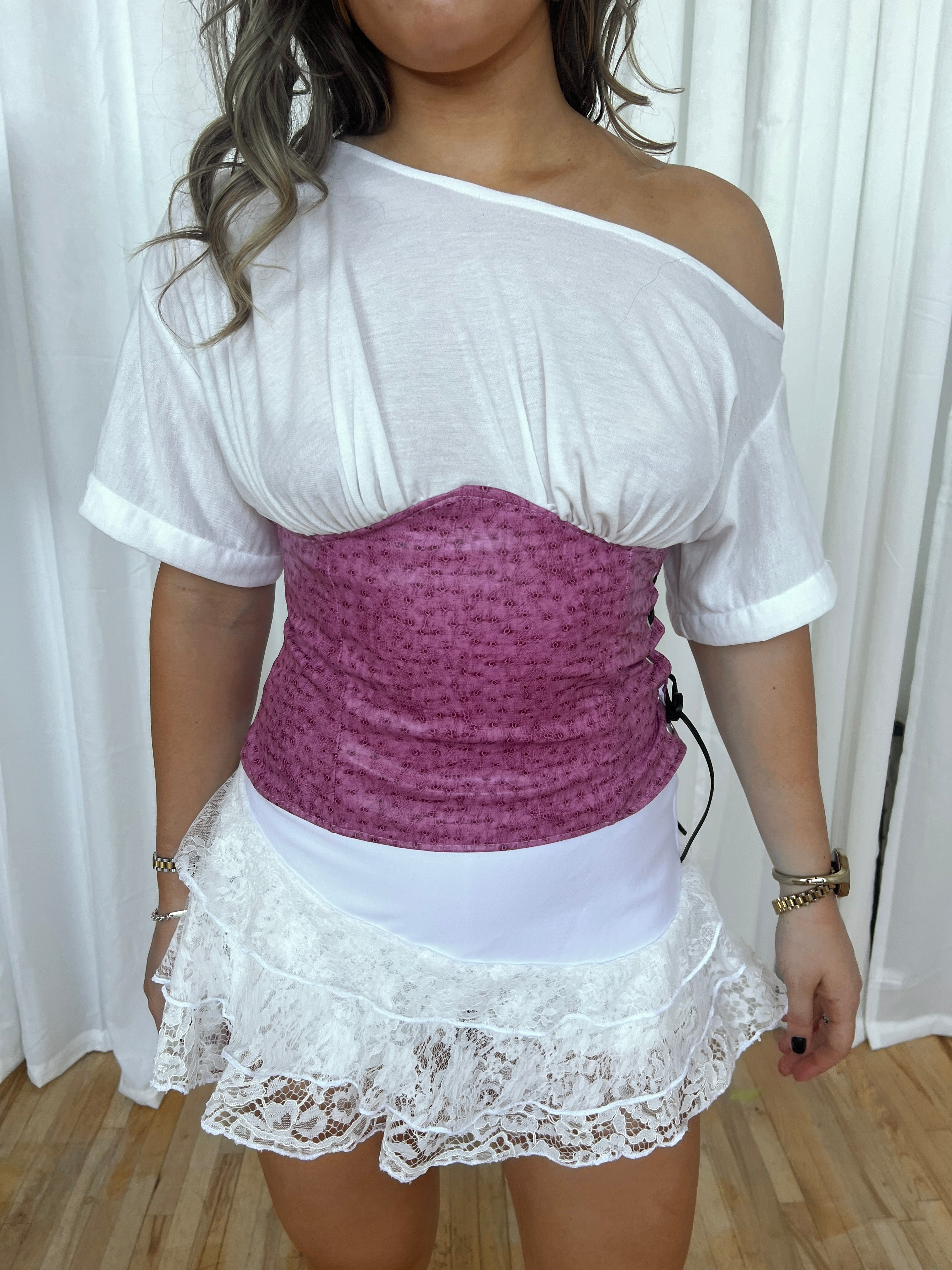 Fuchsia Off The Shoulder Top