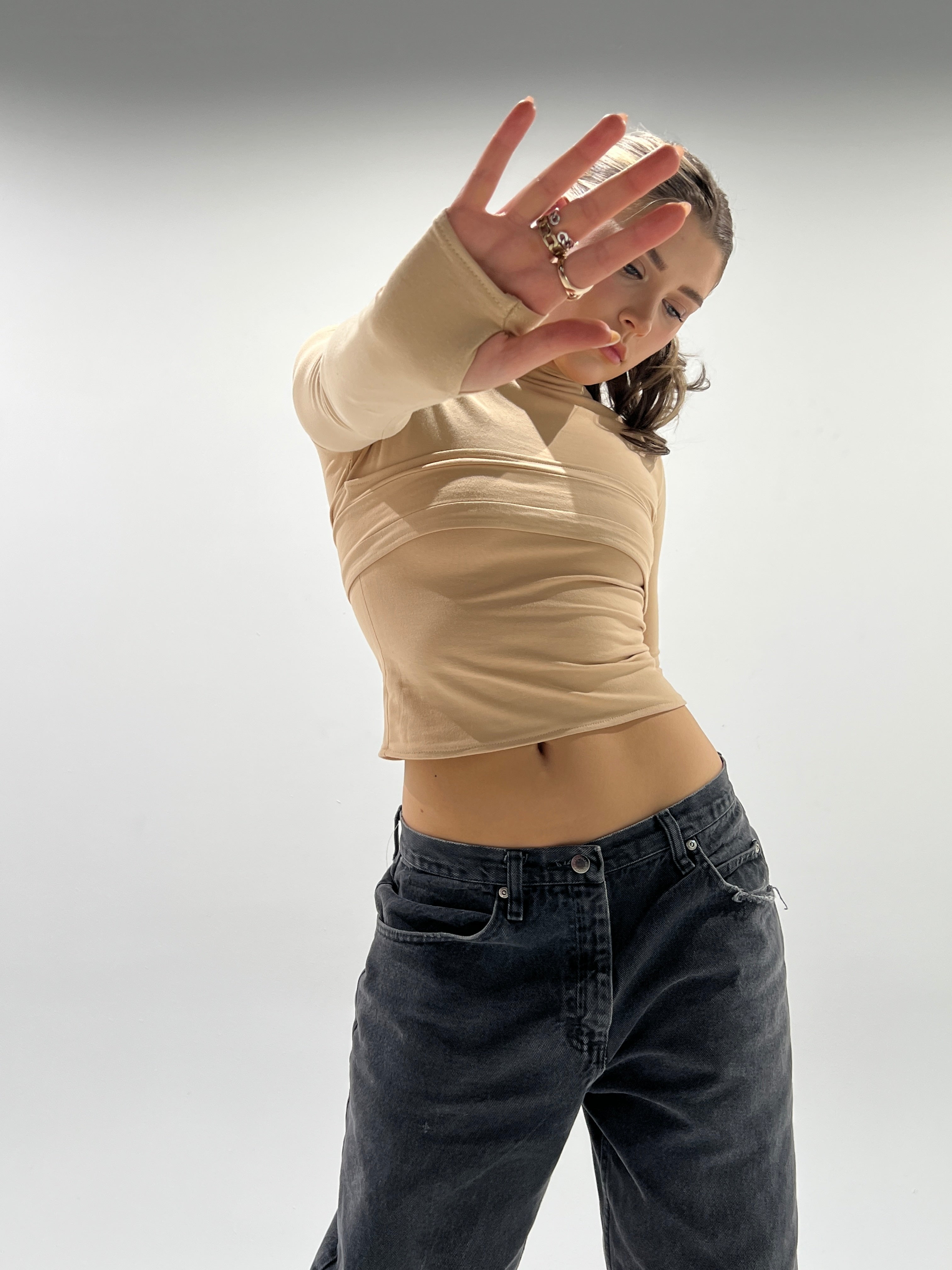 Nude Braless Longsleeve