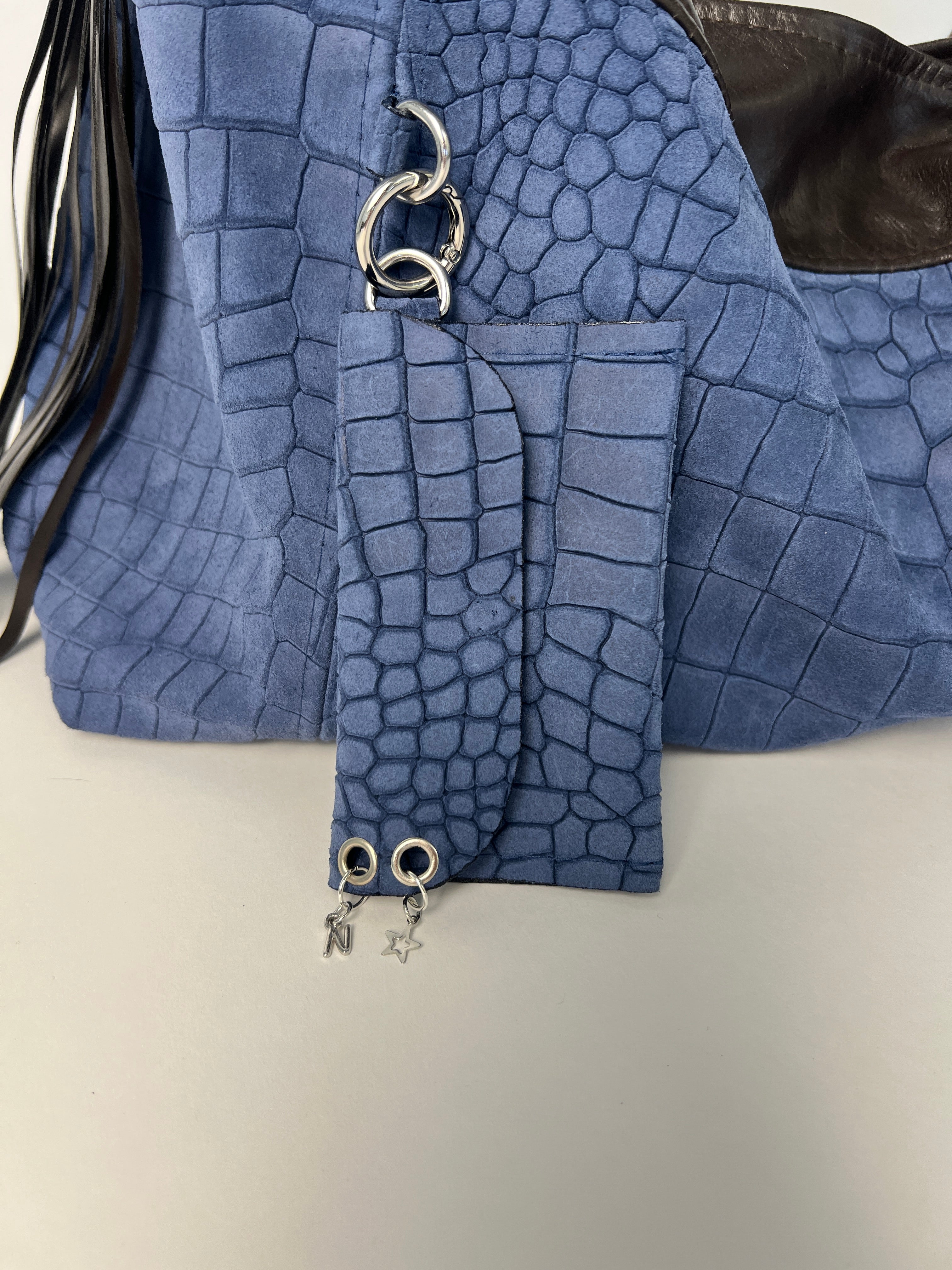 Blue Croc Purse